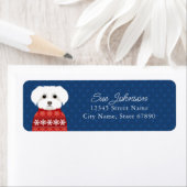 マルチーズ差出人住所ラベル ラベル (インサイチュ)