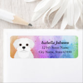 マルチーズ差出人住所ラベル ラベル (インサイチュ)