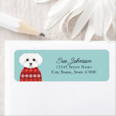 マルチーズ差出人住所ラベル ラベル (インサイチュ)