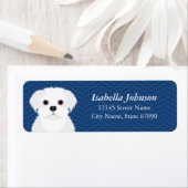 マルチーズ差出人住所ラベル ラベル (インサイチュ)