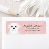 マルチーズ差出人住所ラベル ラベル (インサイチュ)