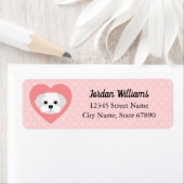 マルチーズ差出人住所ラベル ラベル (インサイチュ)