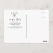 マルチーズ引っ越し案内はがき ポストカード (裏面)