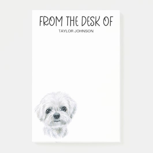 マルチーズ恋人 ポストイット (正面)