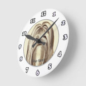 マルチーズ時計 ラウンド壁時計 (傾斜)