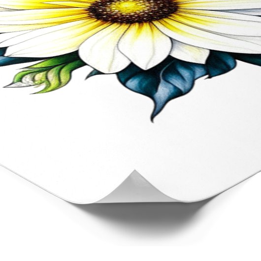 マルチーズ水彩愛アート犬のオーナー ポスター (角)