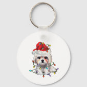 マルチーズ犬のクリスマス、マルチーズ犬のXmas キーホルダー (裏面)