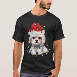 マルチーズ犬のクリスマス、マルチーズ犬のXmas Tシャツ