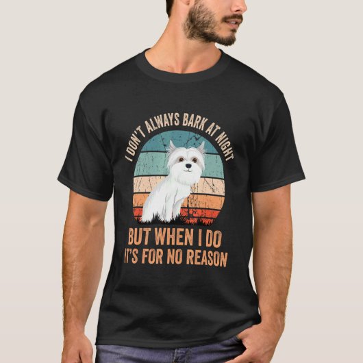 マルチーズ犬の吠え子犬のパパ母の所有者 Tシャツ (正面)