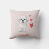 マルチーズ犬の玩具品種 クッション (裏面)
