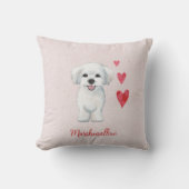 マルチーズ犬の玩具品種 クッション (正面)