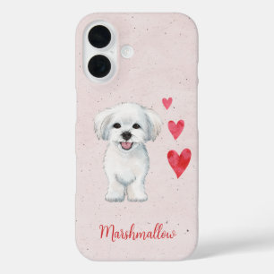マルチーズ犬の玩具品種 iPhone 16ケース