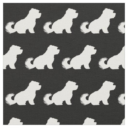 マルチーズ犬シルエットペット ファブリック (クローズアップ)
