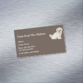 マルチーズ犬ペット動物のロゴ マグネット名刺 (インサイチュ)