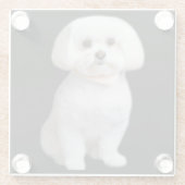 マルチーズ犬 ガラスコースター (裏面)