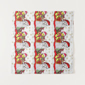 マルチーズ犬 タペストリー (正面(横))