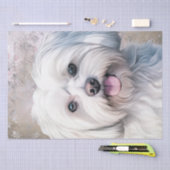 マルチーズ犬 薄葉紙 (クラフト)