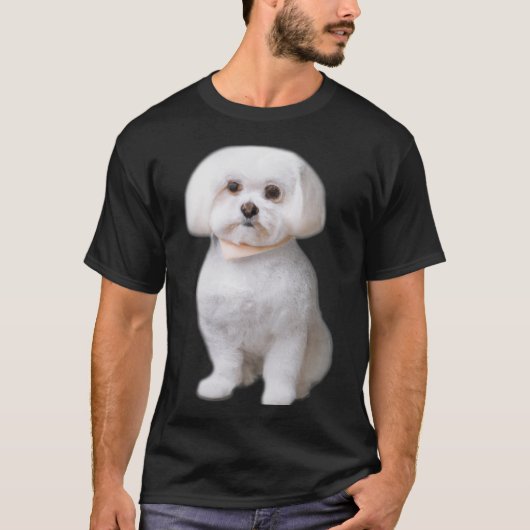 マルチーズ犬 Tシャツ (正面)