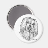 マルチーズ磁石 マグネット (正面/裏面)