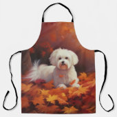 マルチーズ紅葉秋インスパイア エプロン (正面)