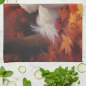 マルチーズ紅葉秋インスパイア キッチンタオル (折り畳み)