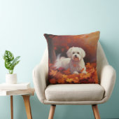 マルチーズ紅葉秋インスパイア クッション (椅子)