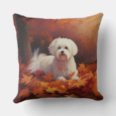 マルチーズ紅葉秋インスパイア クッション (裏面)