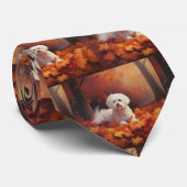 マルチーズ紅葉秋インスパイア ネクタイ (ロール)