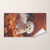 マルチーズ紅葉秋インスパイア バスタオルセット (ハンドタオル)