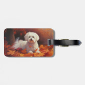 マルチーズ紅葉秋インスパイア ラゲッジタグ (裏面横)
