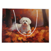 マルチーズ紅葉秋インスパイア ラージペーパーバッグ (裏面)