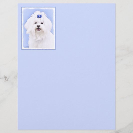 マルチーズ絵画ズ – かわいいオリジナルドッグアート (正面)