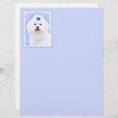 マルチーズ絵画ズ – かわいいオリジナルドッグアート (正面/裏面)