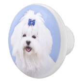 マルチーズ絵画ズ – かわいいオリジナルドッグアート セラミックノブ (右)