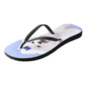 マルチーズ絵画ズ – かわいいオリジナルドッグアート ビーチサンダル (アングル)