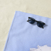 マルチーズ絵画ズ – かわいいオリジナルドッグアート ビーチタオル (インサイチュ)