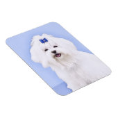 マルチーズ絵画ズ – かわいいオリジナルドッグアート マグネット (右側)