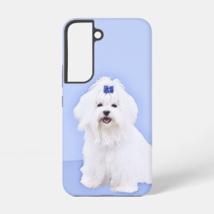 マルチーズ絵画ズ – かわいいオリジナルドッグアート SAMSUNG GALAXY S22ケース