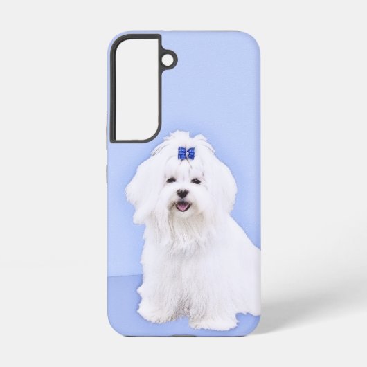 マルチーズ絵画ズ – かわいいオリジナルドッグアート SAMSUNG GALAXYケース (裏面)