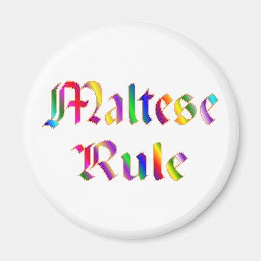 マルチーズ規則 マグネット (正面)