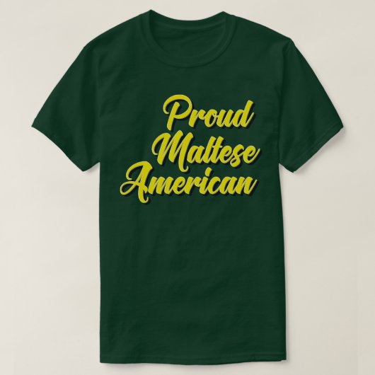 マルチーズ誇りを持ったアメリカ Tシャツ (デザイン正面)