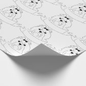 マルチーズ頭 ラッピングペーパー (角)