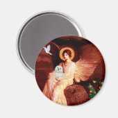 マルチーズ11 – 着座天使 マグネット (正面/裏面)