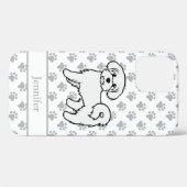 マルチーズ かわいい キャルーン 犬 イラスト 名前 Case-Mate iPhoneケース (裏面 (横))