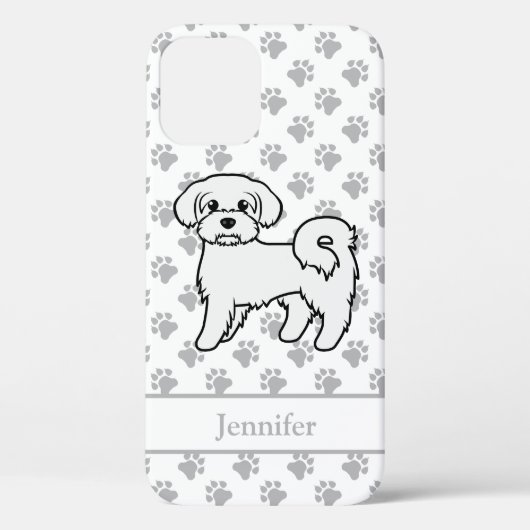 マルチーズ かわいい キャルーン 犬 イラスト 名前 Case-Mate iPhoneケース (裏面)