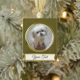マルチーズ+シースー ミックス犬 クリスマス バナー オーナメント