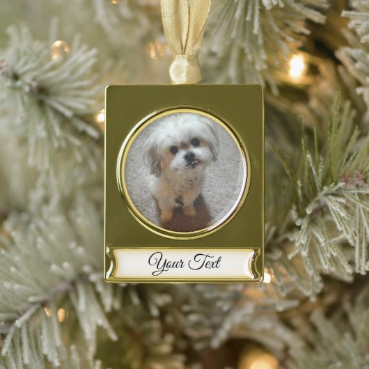 マルチーズ+シースー ミックス犬 クリスマス バナー オーナメント (ツリー)