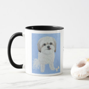 マルチーズ+シースー ミックス犬 絵付き マグカップ