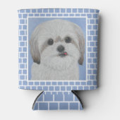 マルチーズ+シーズー ミックス犬 タイル式缶クーラー 缶クーラー (正面)
