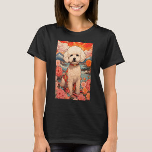 マルチーズ+プードル 犬 美意識 日本 浮世絵 2 Tシャツ